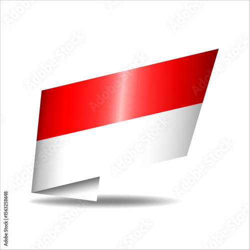 Free Download Folded national flag, shining with a shadow. - GFXLoad