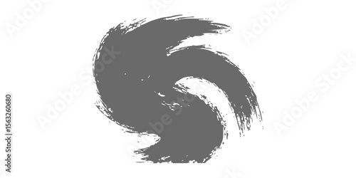 Vector brush stock, grunge black and white paint Background