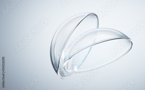 Konstfotografi Transparent medical contact lens, 3d rendering.