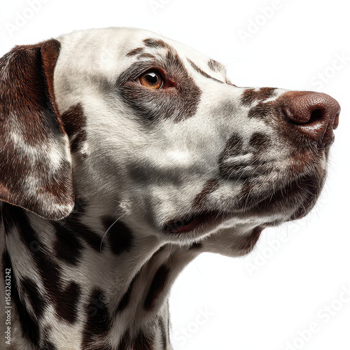 Dalmatian in Profile View Dog Portrait High Resolution