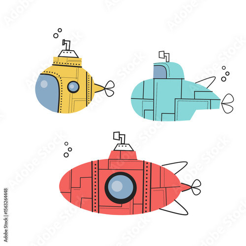 Little submarine colorful 