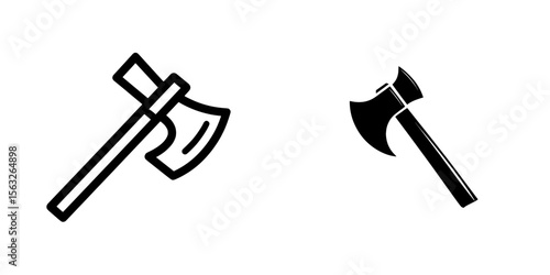The Minimal Axe icon features a modern silhouette on a white background filled with black