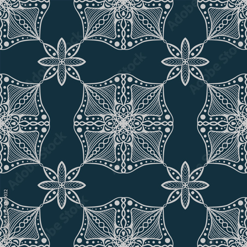 Traditional, ethnic, motifs. Lace seamless pattern. Mandala oriental ornament. Vector design for printing on fabric or paper. Hand drawn background.