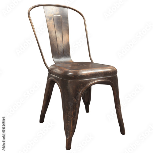 Wallpaper Mural Rustic Metal Chair: A sturdy and stylish dark bronze metal chair with a classic design, perfect for adding a touch of industrial chic to any room.  Torontodigital.ca