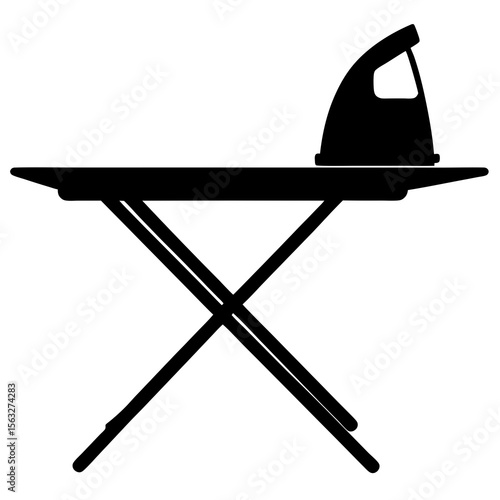 Iron and Ironing Board Silhouette