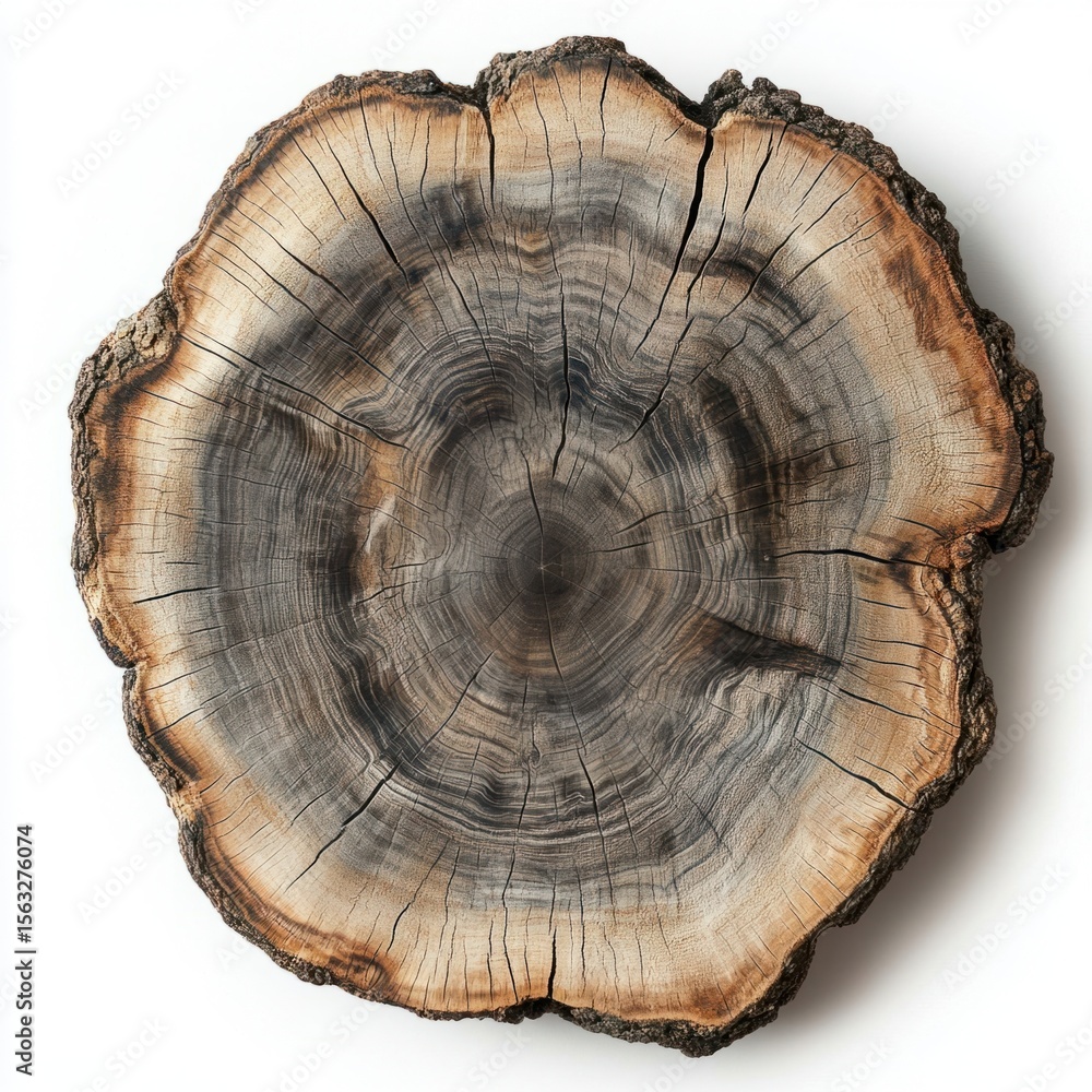 Obraz premium Wooden tree ring natural pattern texture.