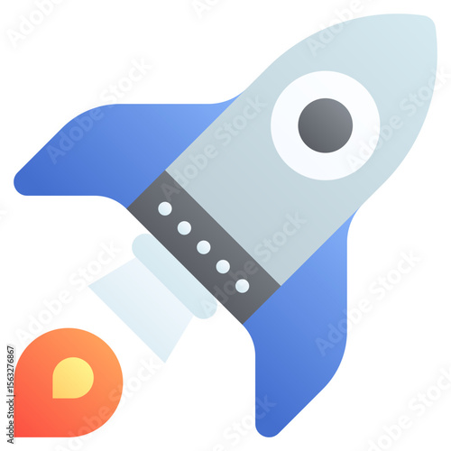 Launch. Editable vector icon, coloured.