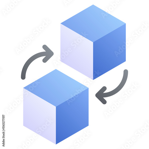 Replacement rate. Editable vector icon, coloured.
