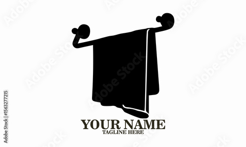 Illustration clean towel on a hanger vector design. Clean towel on a hanger icon and clean towel on a hanger logo design