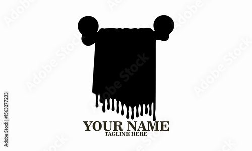 Illustration clean towel on a hanger vector design. Clean towel on a hanger icon and clean towel on a hanger logo design