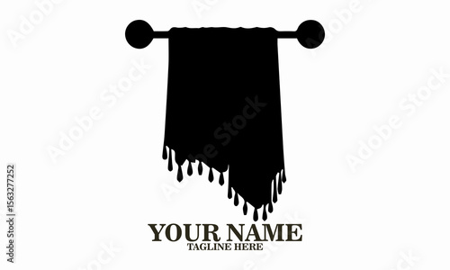 Illustration clean towel on a hanger vector design. Clean towel on a hanger icon and clean towel on a hanger logo design