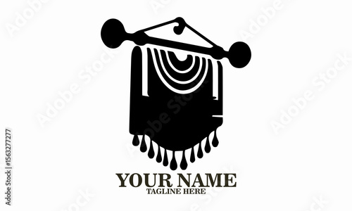 Illustration clean towel on a hanger vector design. Clean towel on a hanger icon and clean towel on a hanger logo design