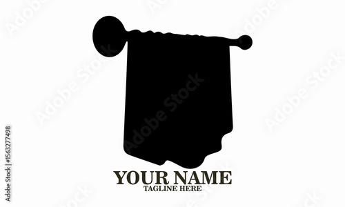 Illustration clean towel on a hanger vector design. Clean towel on a hanger icon and clean towel on a hanger logo design