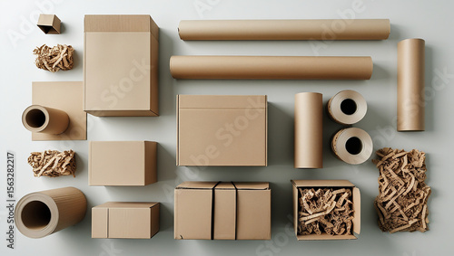 Sustainable Packaging Materials Cardboard Boxes, Tubes, and Fillers