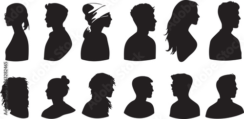 Silhouettes of People Profiles
