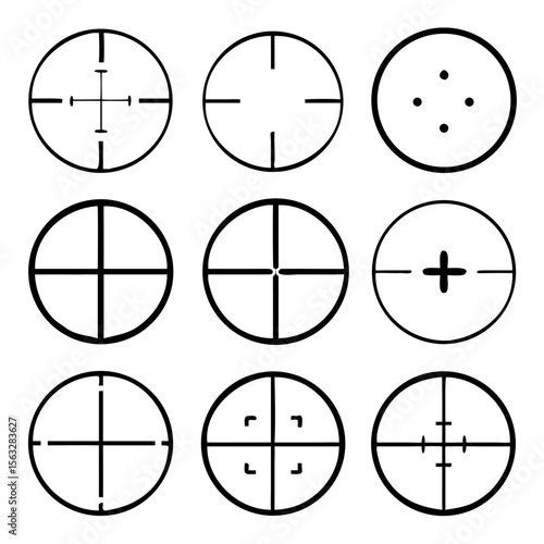 Sights collection vector
