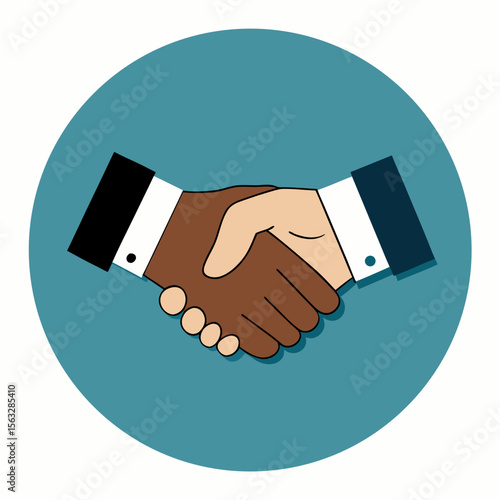 Handshake icon. Shake hands, agreement, good deal, partnership concepts. Vector image