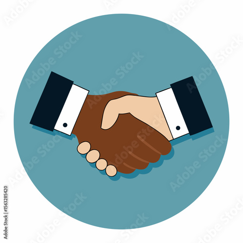 Handshake icon. Shake hands, agreement, good deal, partnership concepts. Vector image
