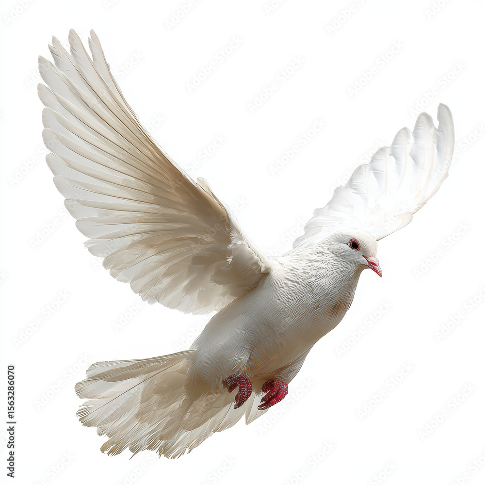 Obraz premium Dove in soft light flying