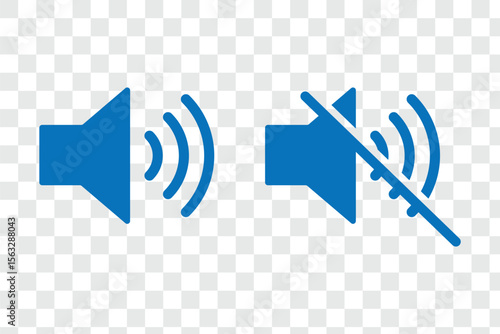 Sound off and sound on vector icons. mute sound speaker icon
