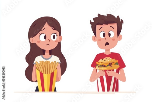 People rejecting to eat fast food for better health, Generative AI