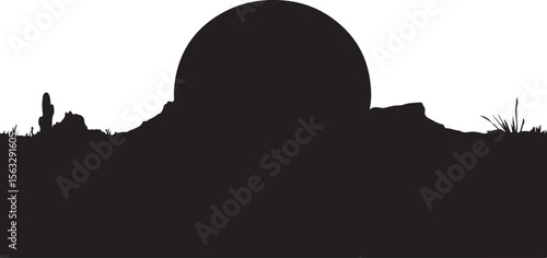 Desert Sunset with Cowboy Silhouette