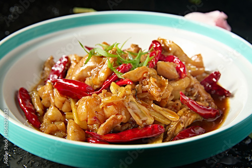 Foto Chinese food Hunan cuisine delicious spicy ginger braised bullfrog