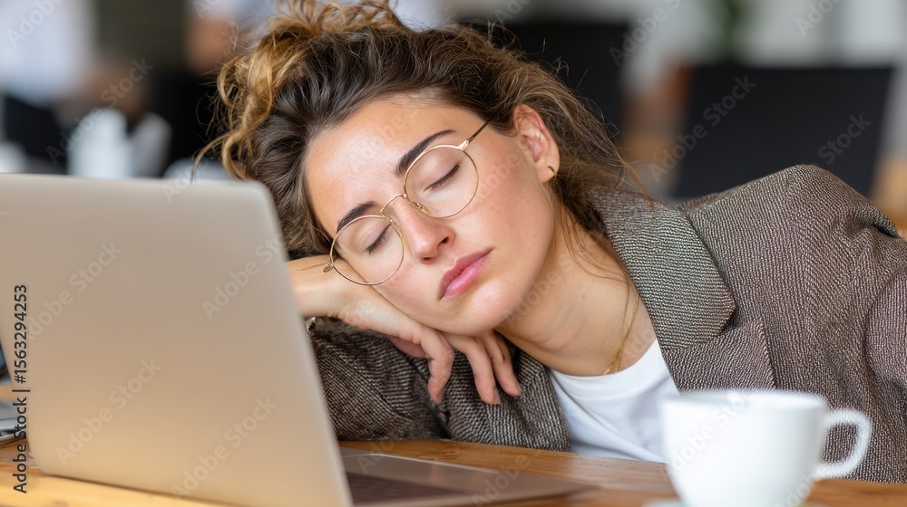 Obraz premium Fatigue impairs attention span, limiting the brain’s capacity to process information effectively. 