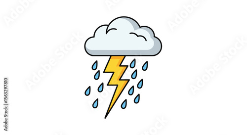 Capturing the power and fury of a fierce thunderstorm with lightning and heavy rainfall