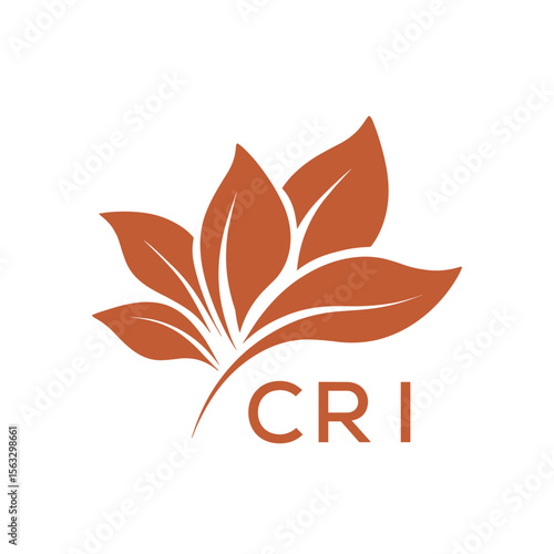 CRI Elegant Minimal Leaf Logo Design , CRI Later Logo, Clean Botanical Logo Design, Eco Friendly Business Logo Vector.
