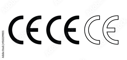 Multiple CE Mark Symbols on White Background