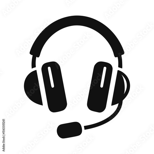 headphones icon on white background