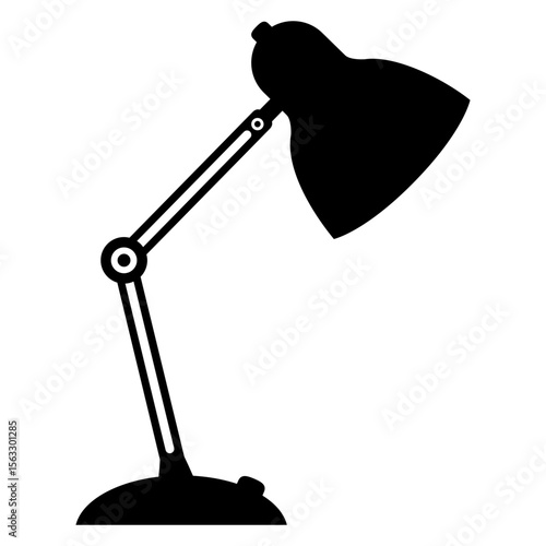 Icono lámpara de mesa. Silueta de lámpara de escritorio	