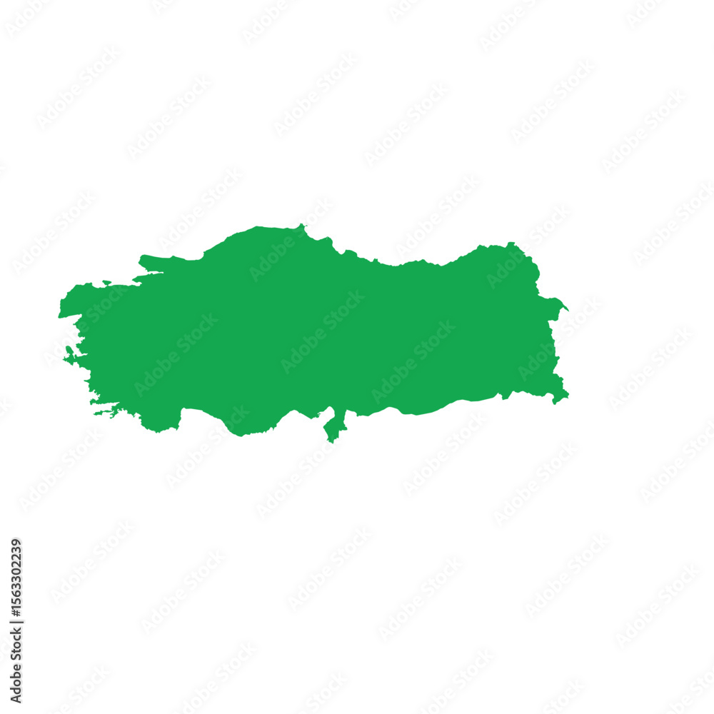 Fototapeta premium Turkey Map Boundary