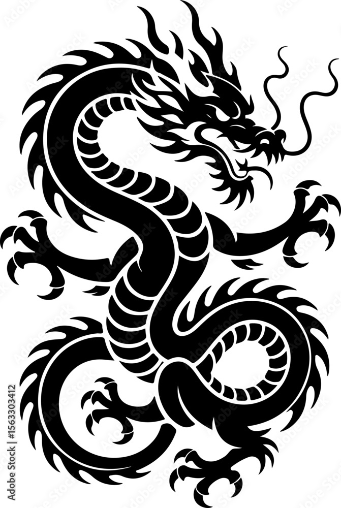 Indian Dragon tattoos vector bundle Indian Dragon tattoos vector bundle