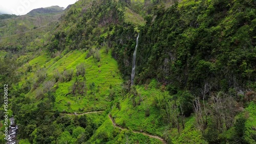 Waterfall in the valey 