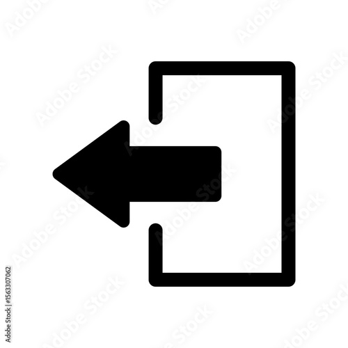 arrow left silhouette vector icon
