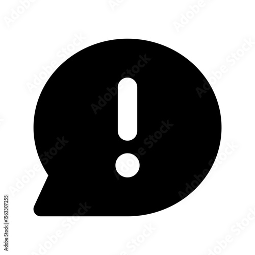chat bubble announcement exclamation icon
