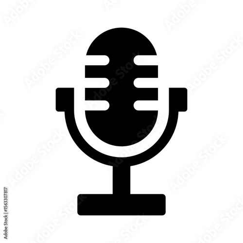 microphone podcast flat vector icon
