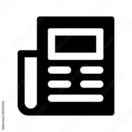 newspaper advertisement flat vector icon  
