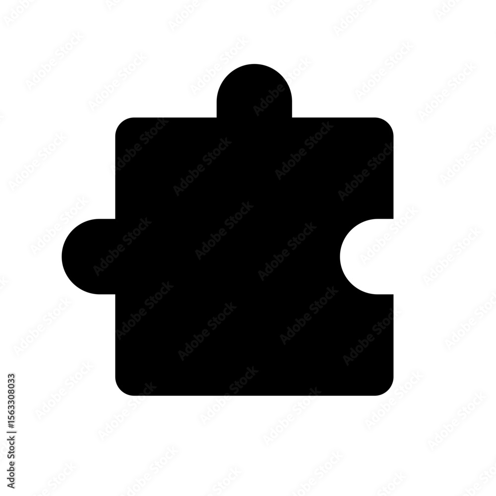 Obraz premium puzzle piece strategy flat icon