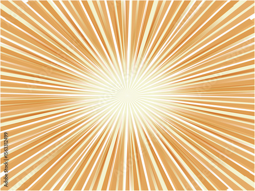 激しく発光するスピード感あふれる集中線背景素材_ライトオレンジ