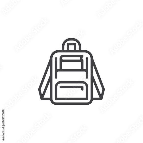 School Bag line icon