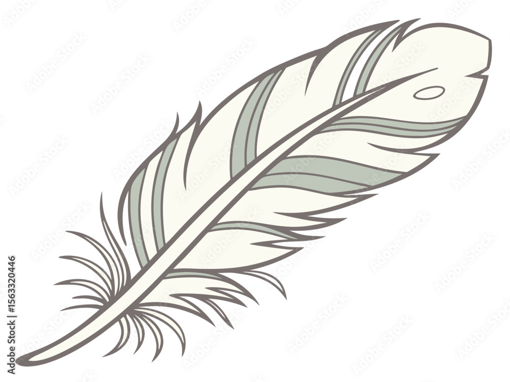 Obraz premium Detailed Realistic Feather Vector Icon Subtle Gradient And SVG Design
