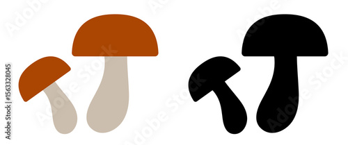 Mushroom icon. Vector clipart isolated on white background.