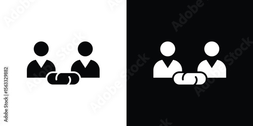 Affiliate link icon Set collection. Vector silhouette.