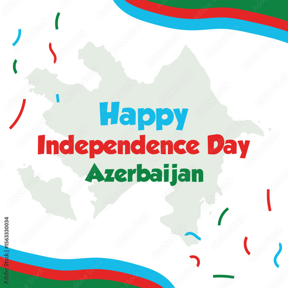 Obraz premium Azerbaijan Independence Day Banner Template for Social Media..