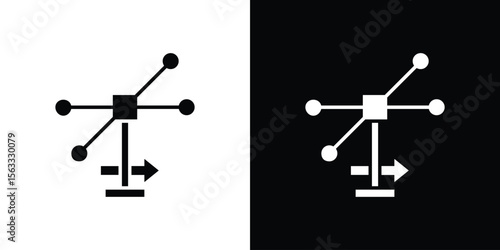 Anemometer icon Set collection. Vector silhouette.