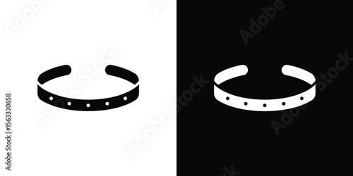 Bracelet icon Set collection. Vector silhouette.