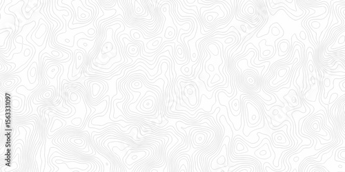 Abstract discovery topographic map banner texture background. Contour abstract map relief land outline. Topographic map patterns. White wave paper curved relief abstract background. Seamless topo line